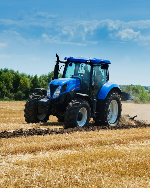 Tractor working in a field