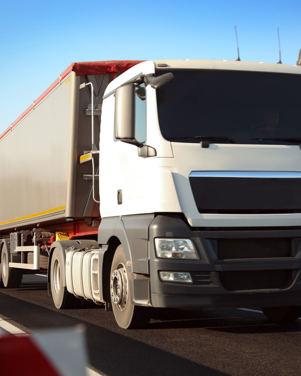 Freight truck on a highway